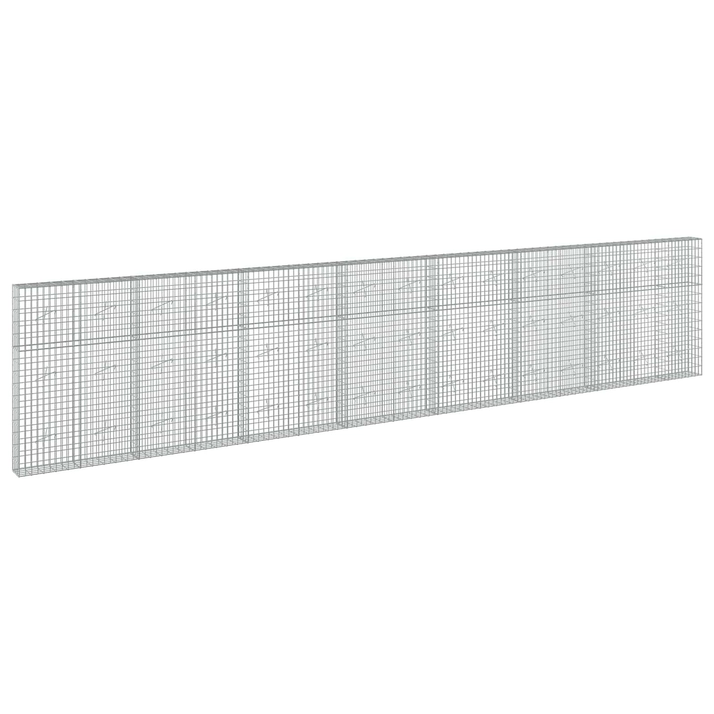 vidaXL Γκαμπιόν με σύρμα 3,5 mm και πλέγμα 5x10 cm 750x20x150 εκ