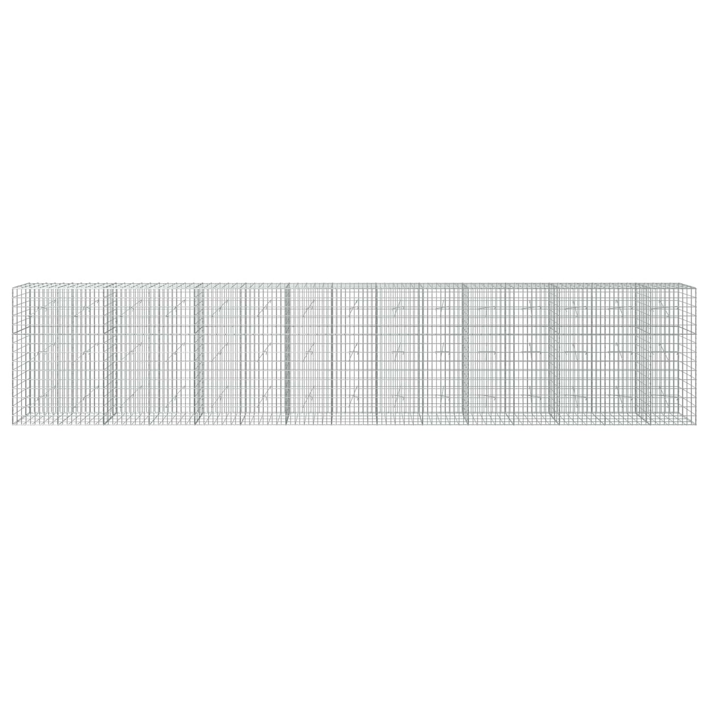 vidaXL Γκαμπιόν με σύρμα 3,5 mm και πλέγμα 5x10 cm 750x20x150 εκ