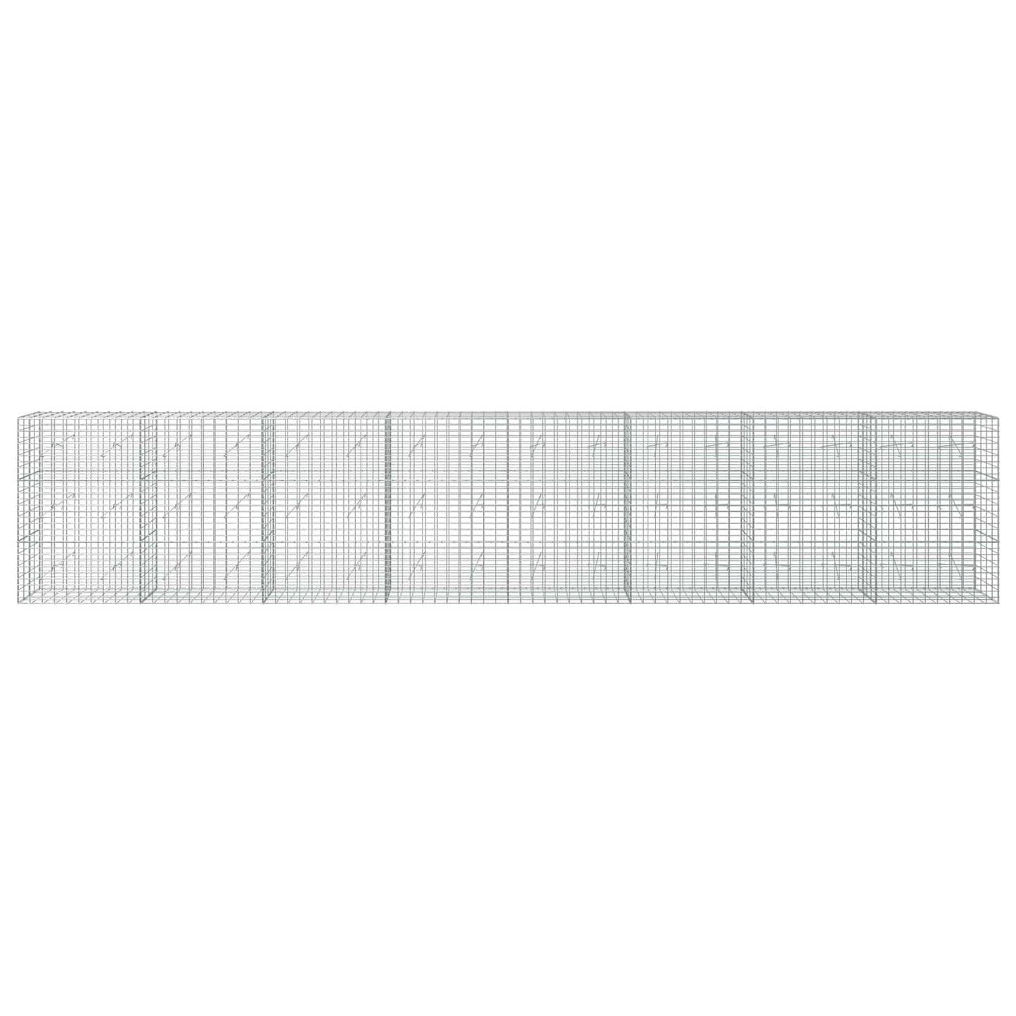 vidaXL Γκαμπιόν με σύρμα 3,5 mm και πλέγμα 5x10 cm 800x20x150 εκ
