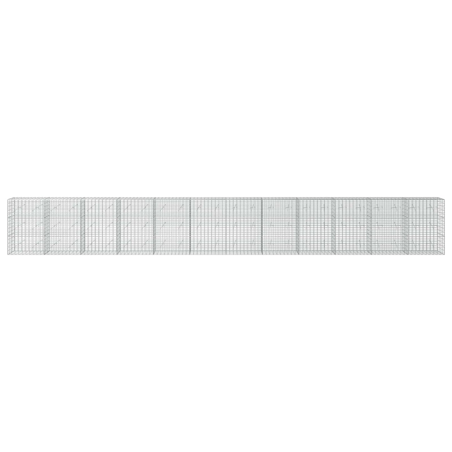 vidaXL Γκαμπιόν με σύρμα 3,5 mm και πλέγμα 5x10 cm 1200x20x150 εκ