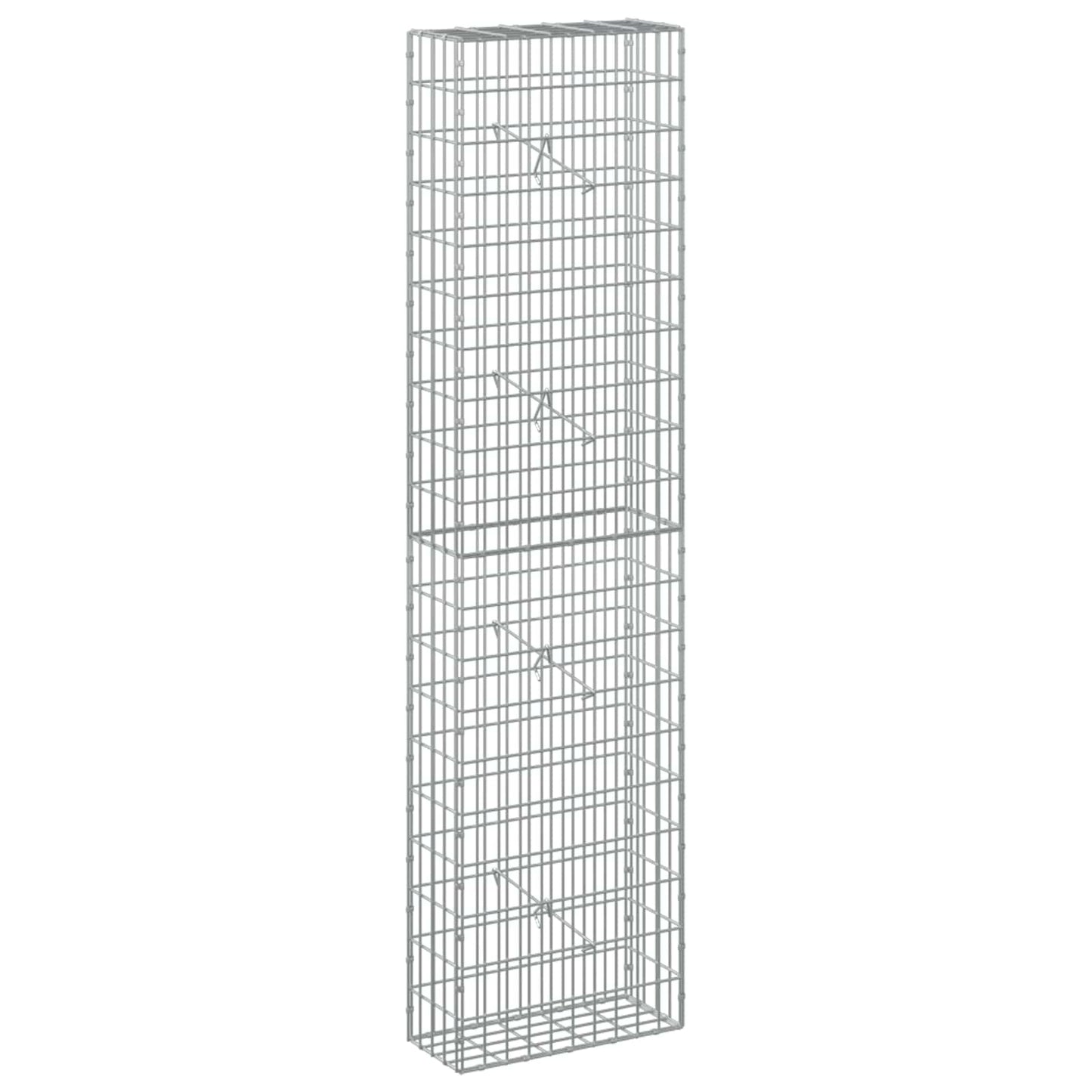 vidaXL Γκαμπιόν με σύρμα 3,5 mm και πλέγμα 5x10 cm 50x20x200 εκ