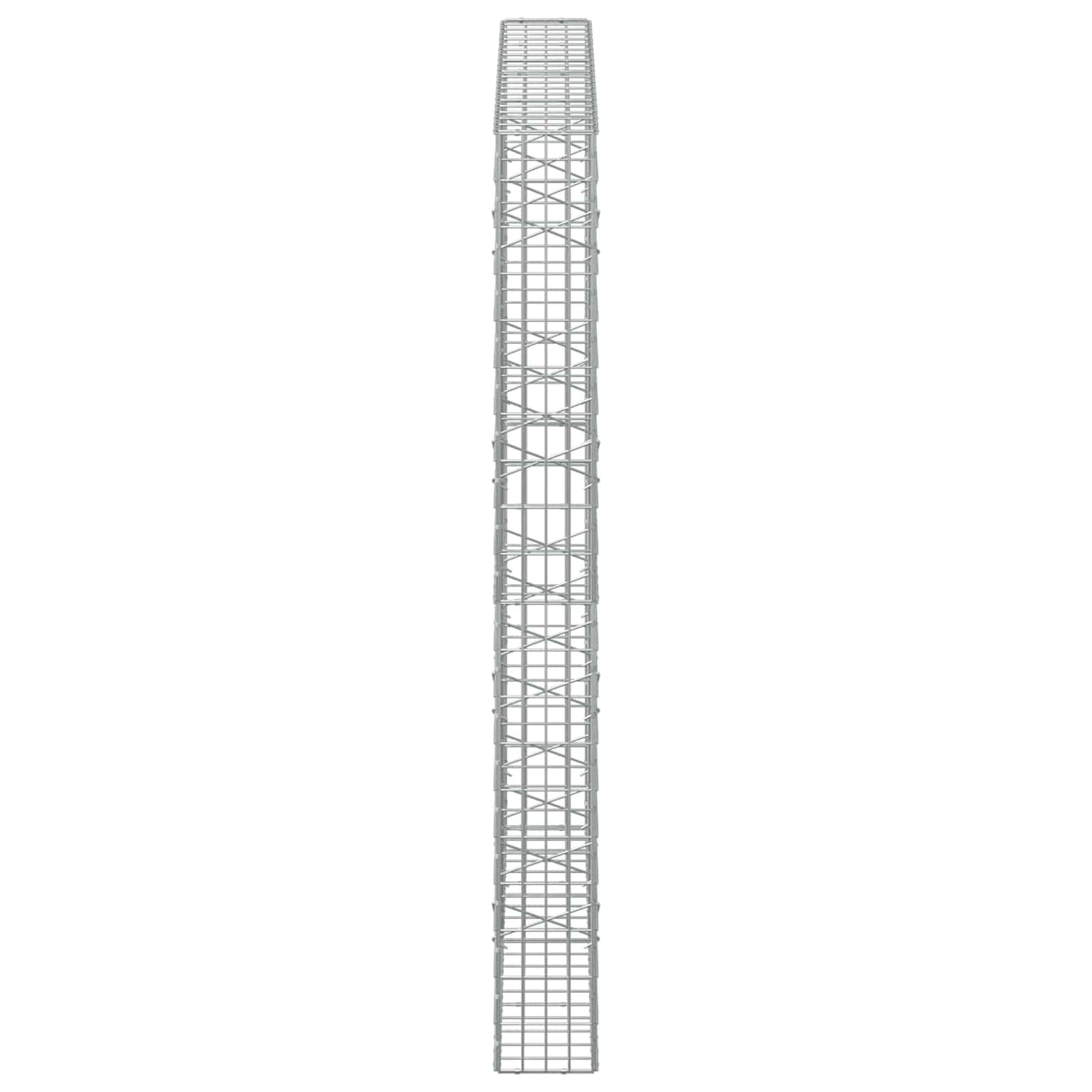 vidaXL Γκαμπιόν με σύρμα 3,5 mm και πλέγμα 5x10 cm 200x20x200 εκ