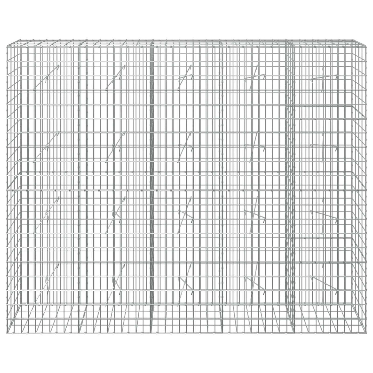 vidaXL Γκαμπιόν με σύρμα 3,5 mm και πλέγμα 5x10 cm 250x20x200 εκ.