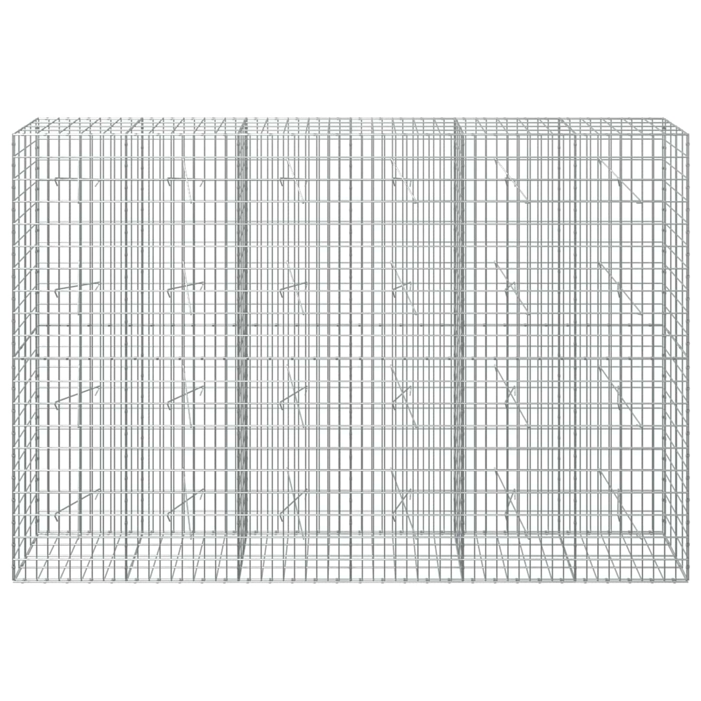 vidaXL Γκαμπιόν με σύρμα 3,5 mm και πλέγμα 5x10 cm 300x20x200 εκ