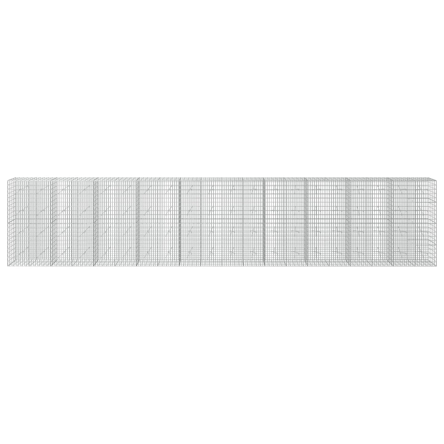 vidaXL Γκαμπιόν με σύρμα 3,5 mm και πλέγμα 5x10 cm 1000x20x200 εκ.
