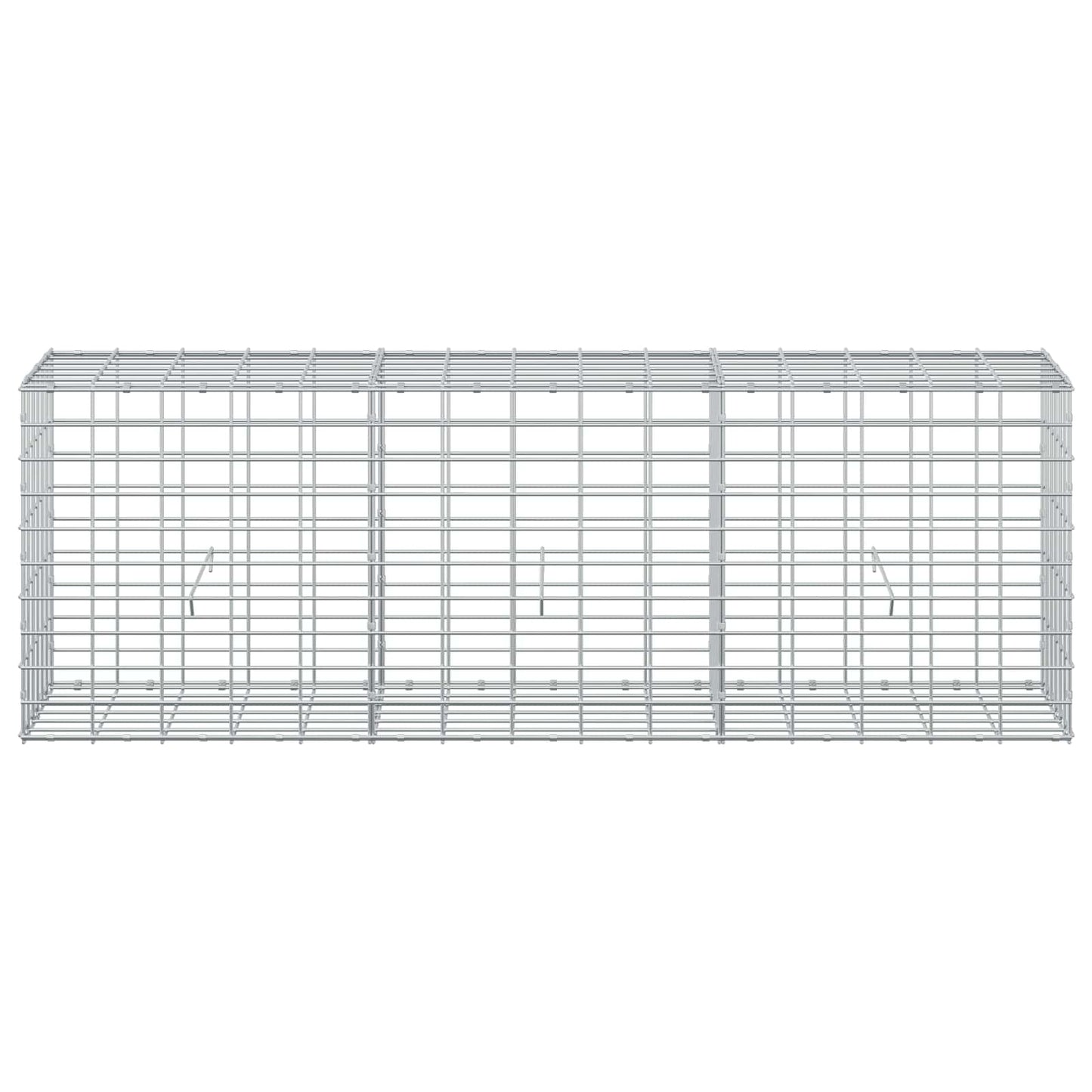vidaXL Γκαμπιόν με σύρμα 3,5 mm και πλέγμα 5x10 cm 150x30x50 εκ