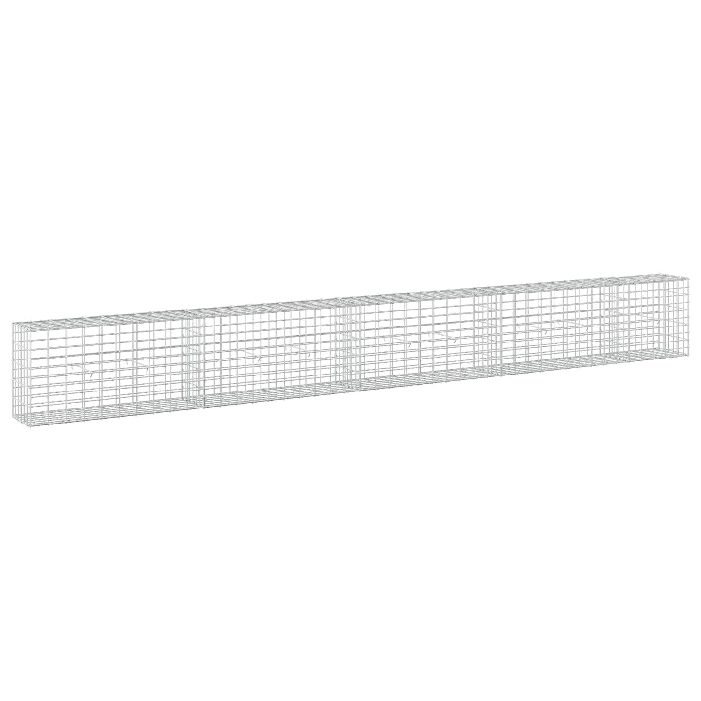 vidaXL Γκαμπιόν με σύρμα 3,5 mm και πλέγμα 5x10 cm 450x30x50 εκ