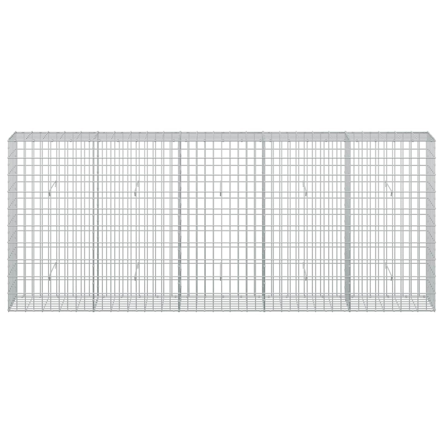 vidaXL Γκαμπιόν με σύρμα 3,5 mm και πλέγμα 5x10 cm 250x30x100 εκ