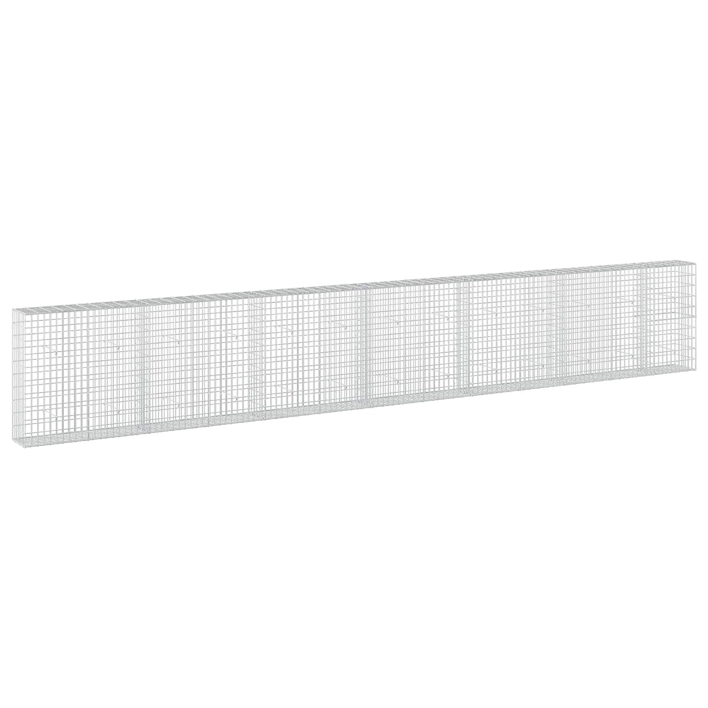 vidaXL Γκαμπιόν με σύρμα 3,5 mm και πλέγμα 5x10 cm 650x30x100 εκ