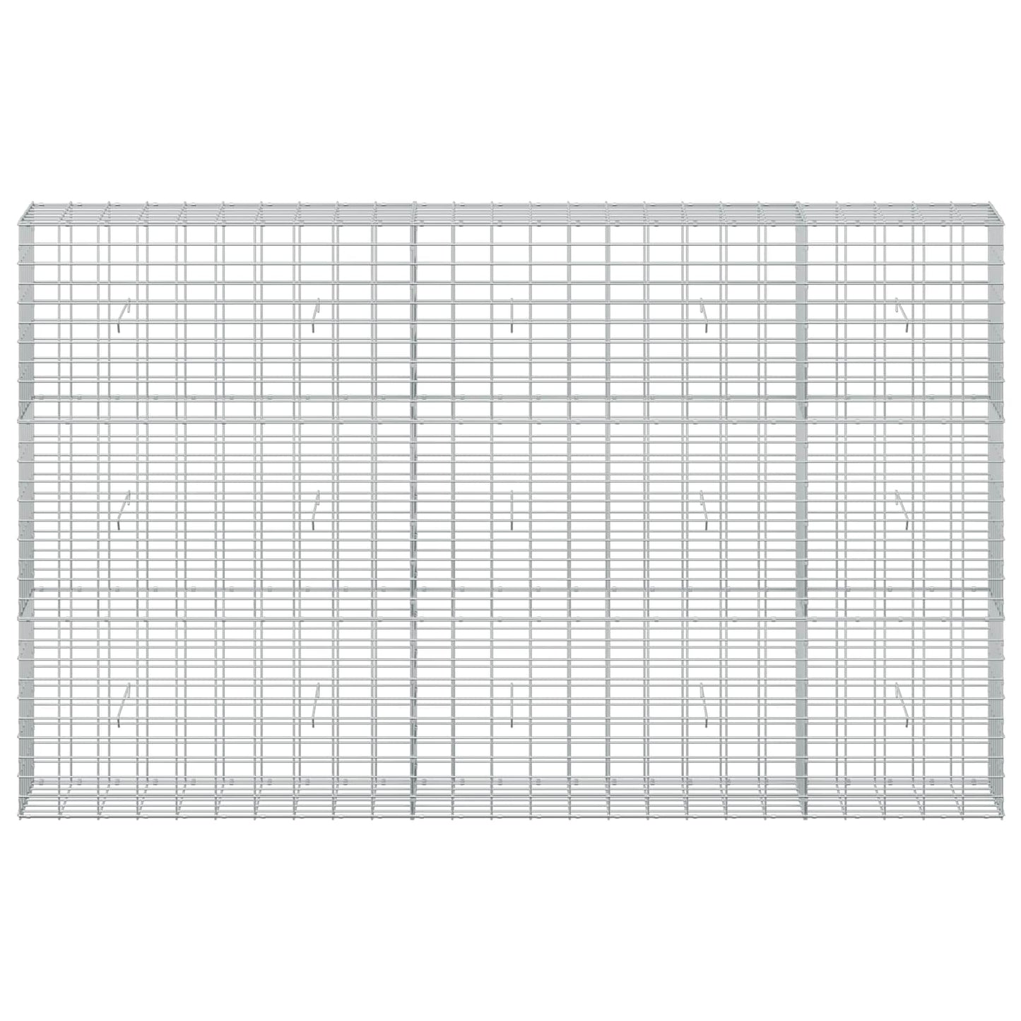 vidaXL Γκαμπιόν με σύρμα 3,5 mm και πλέγμα 5x10 cm 250x30x150 εκ