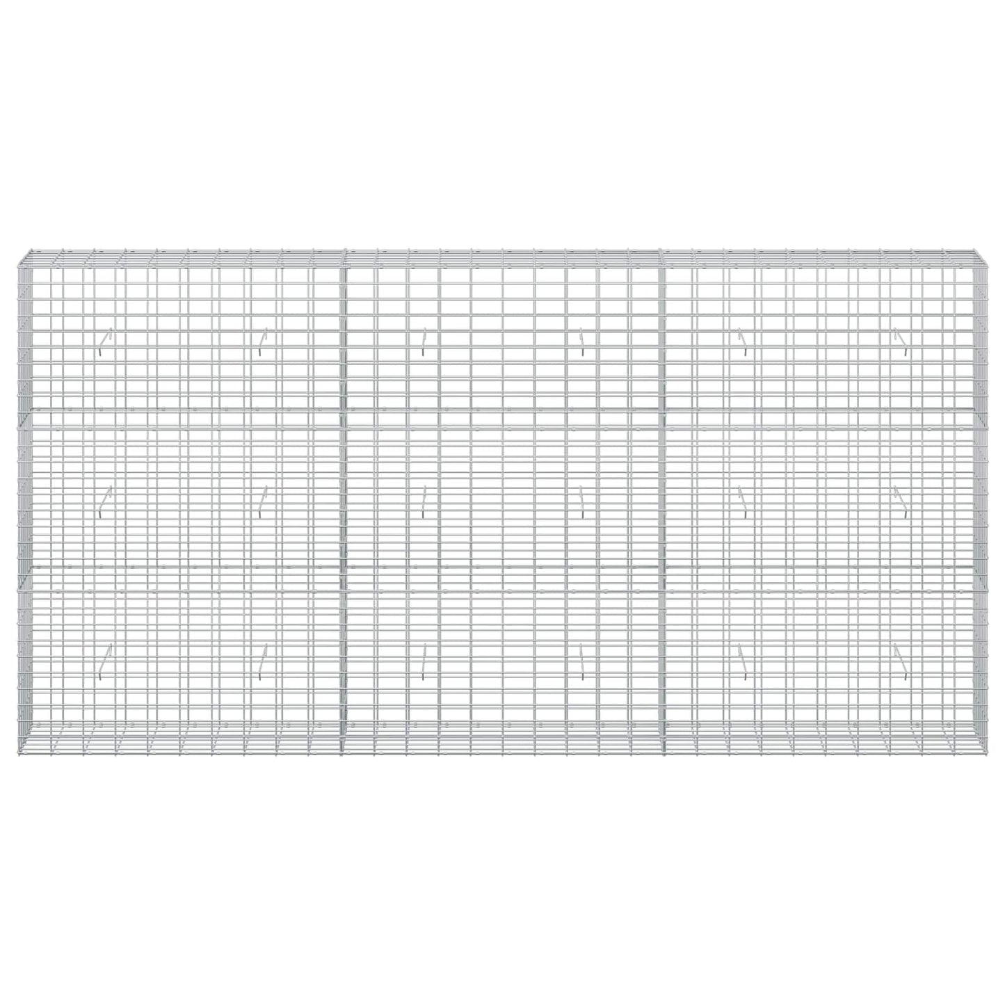 vidaXL Γκαμπιόν με σύρμα 3,5 mm και πλέγμα 5x10 cm 300x30x150 εκ