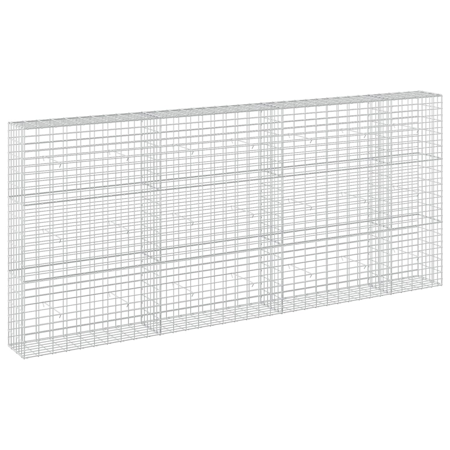 vidaXL Γκαμπιόν με σύρμα 3,5 mm και πλέγμα 5x10 cm 350x30x150 εκ.