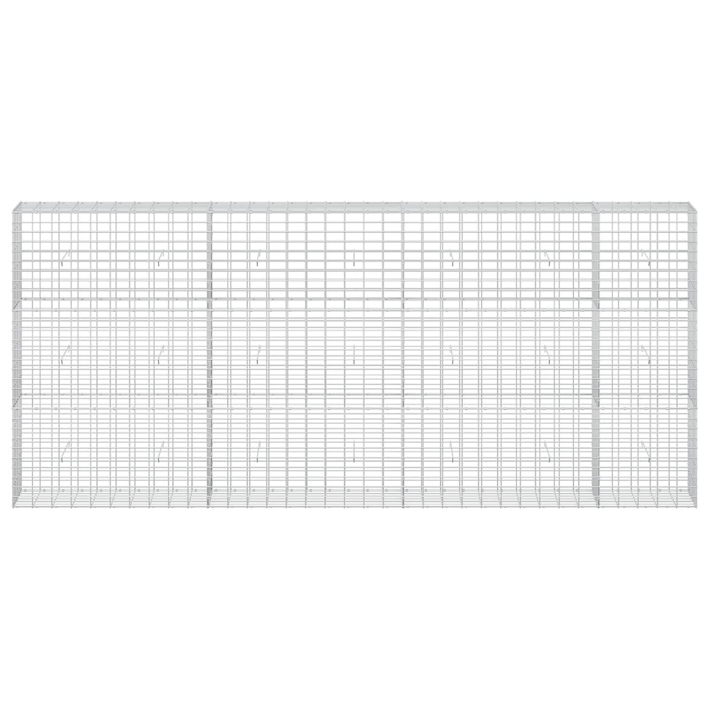 vidaXL Γκαμπιόν με σύρμα 3,5 mm και πλέγμα 5x10 cm 350x30x150 εκ.