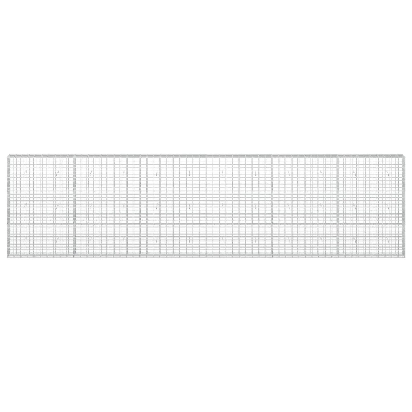 vidaXL Γκαμπιόν με σύρμα 3,5 mm και πλέγμα 5x10 cm 600x30x150 εκ