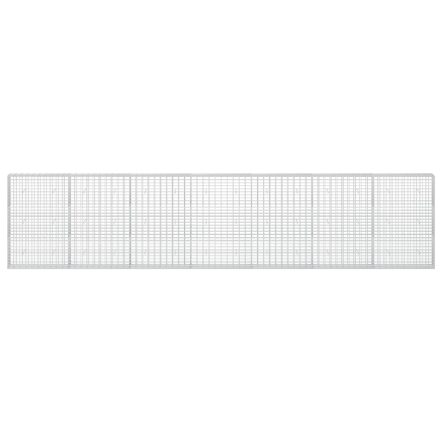 vidaXL Γκαμπιόν με σύρμα 3,5 mm και πλέγμα 5x10 cm 700x30x150 εκ