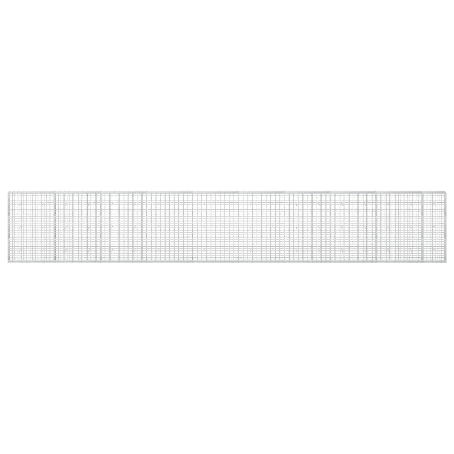 vidaXL Γκαμπιόν με σύρμα 3,5 mm και πλέγμα 5x10 cm 950x30x150 εκ