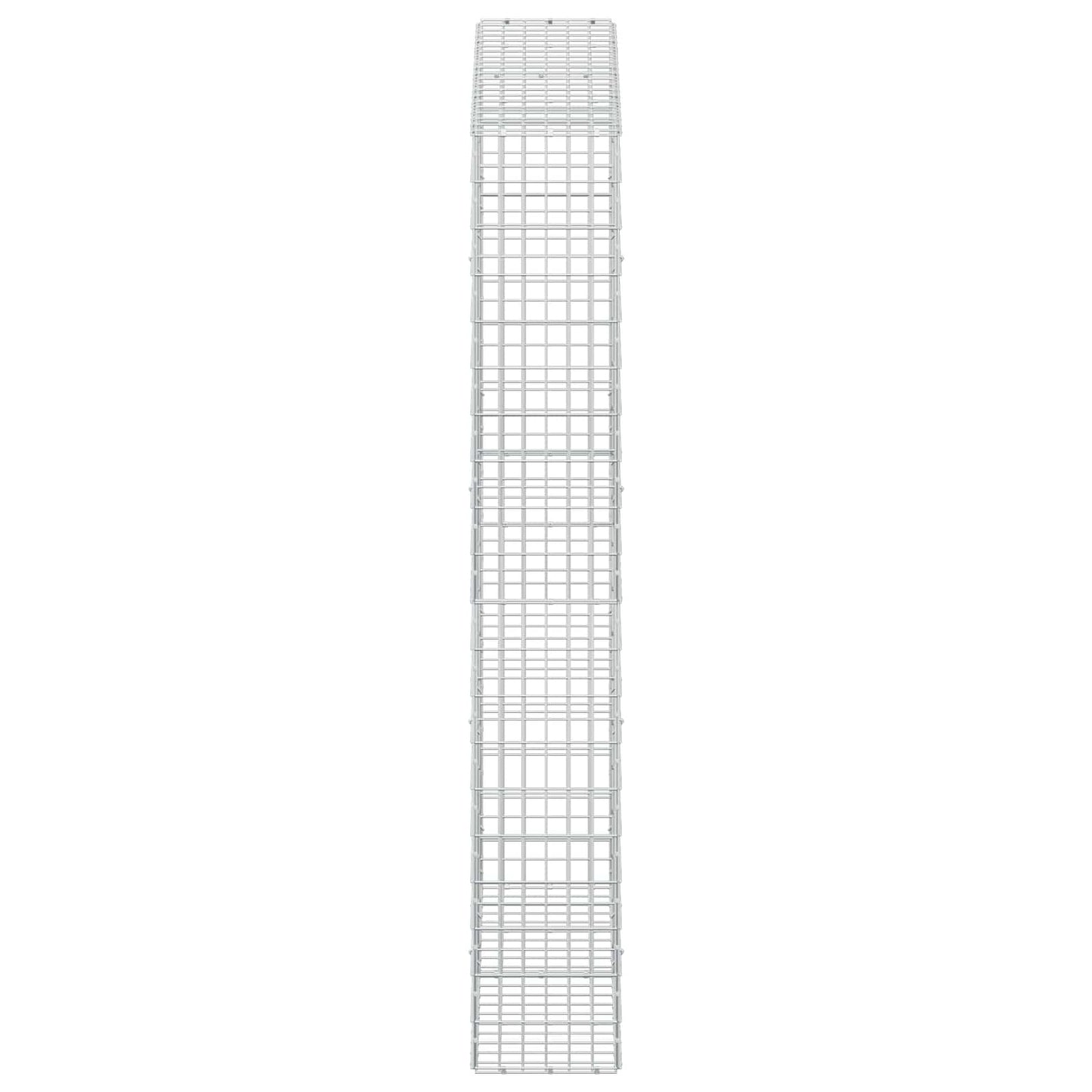 vidaXL Γκαμπιόν με σύρμα 3,5 mm και πλέγμα 5x10 cm 200x30x200 εκ