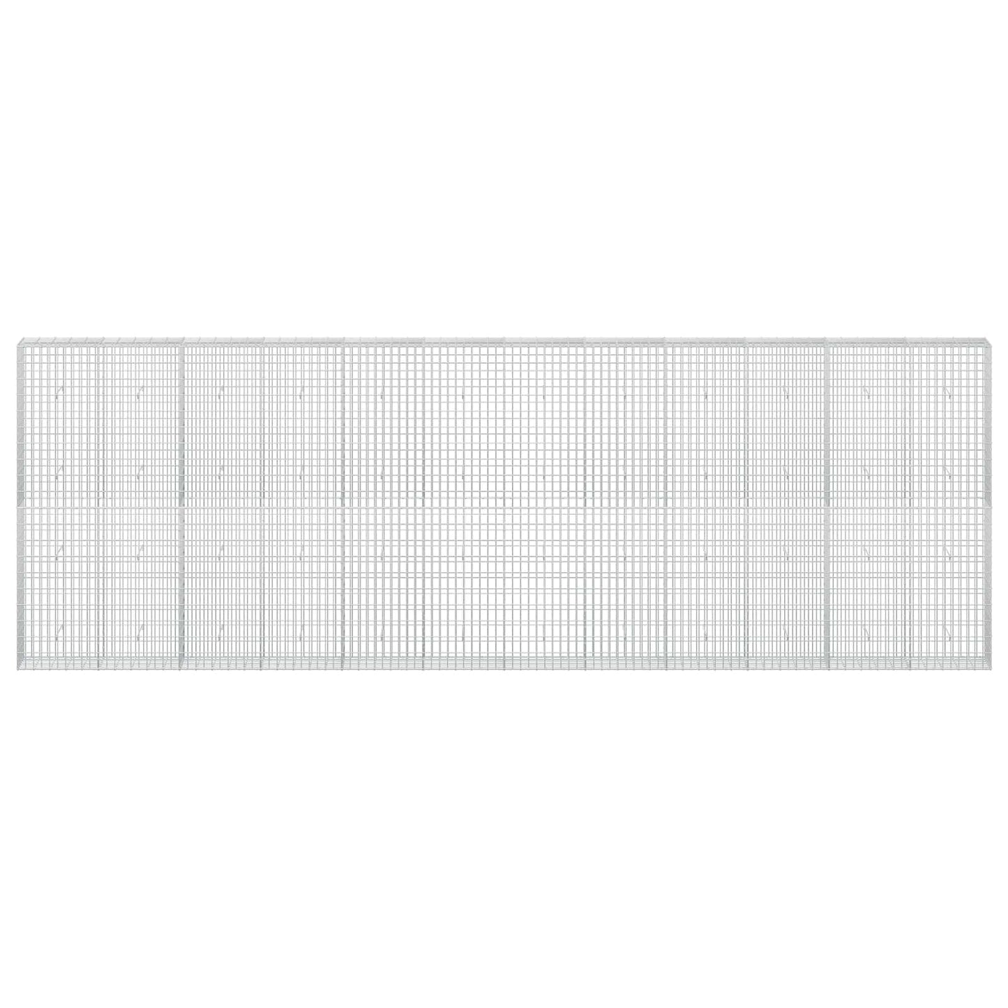 vidaXL Γκαμπιόν με σύρμα 3,5 mm και πλέγμα 5x10 cm 600x30x200 εκ