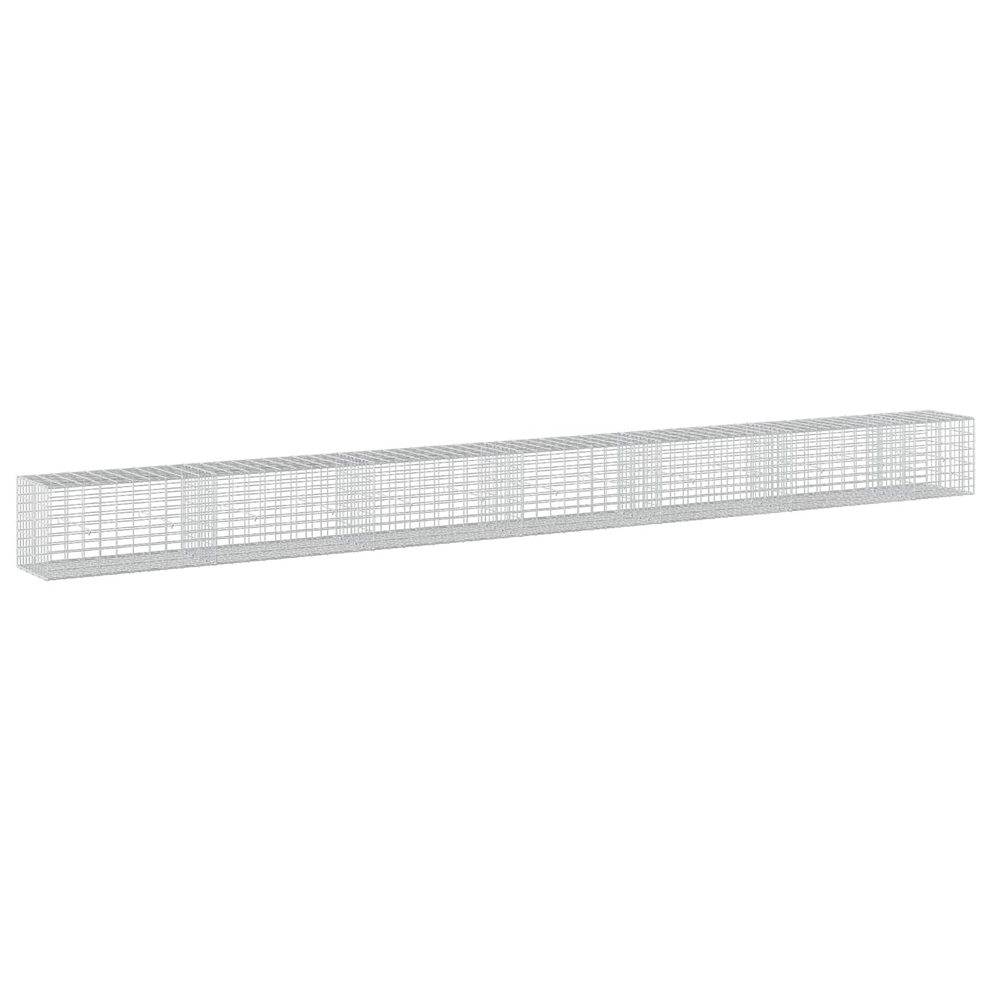 vidaXL Γκαμπιόν με σύρμα 3,5 mm και πλέγμα 5x10 cm 650x50x50 εκ.