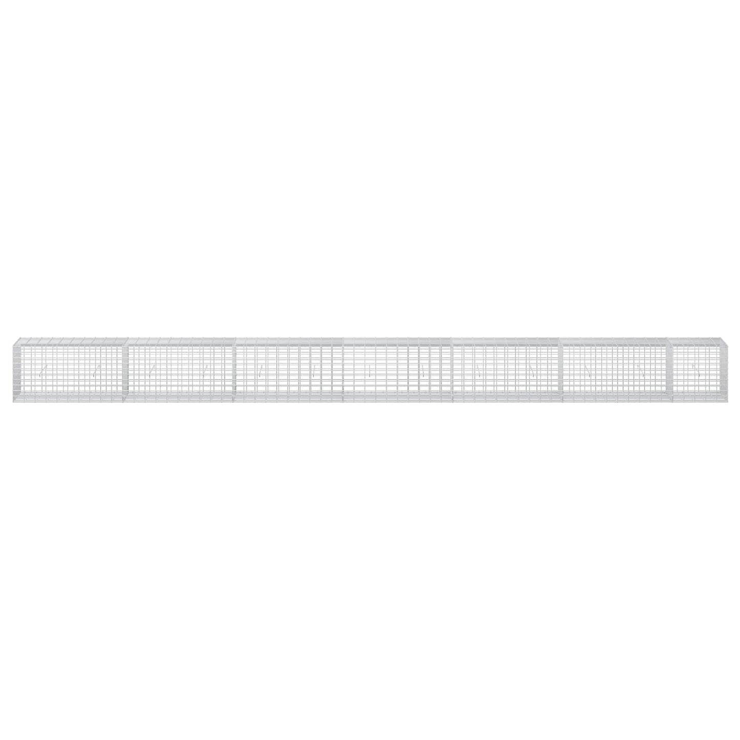 vidaXL Γκαμπιόν με σύρμα 3,5 mm και πλέγμα 5x10 cm 650x50x50 εκ.