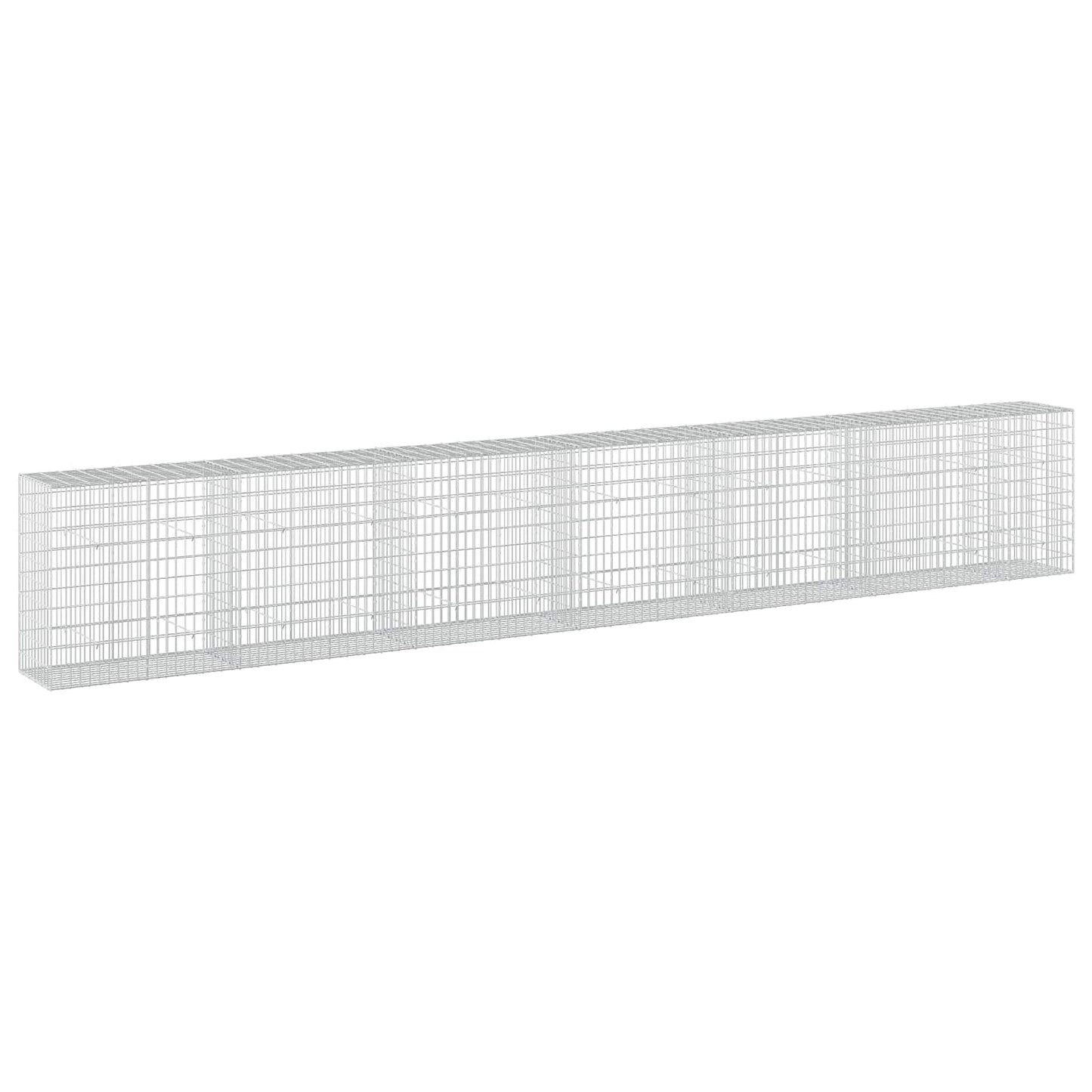 vidaXL Γκαμπιόν με σύρμα 3,5 mm και πλέγμα 5x10 cm 650x50x100 εκ