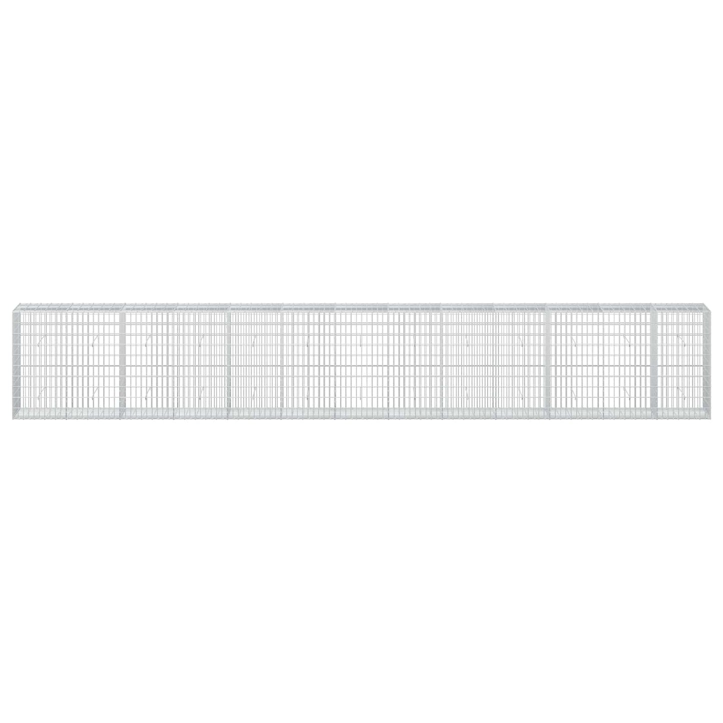 vidaXL Γκαμπιόν με σύρμα 3,5 mm και πλέγμα 5x10 cm 650x50x100 εκ