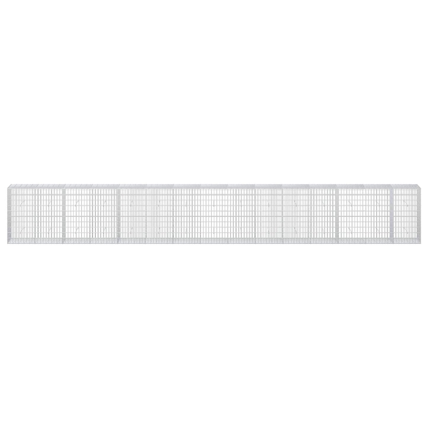 vidaXL Γκαμπιόν με σύρμα 3,5 mm και πλέγμα 5x10 cm 750x50x100 εκ