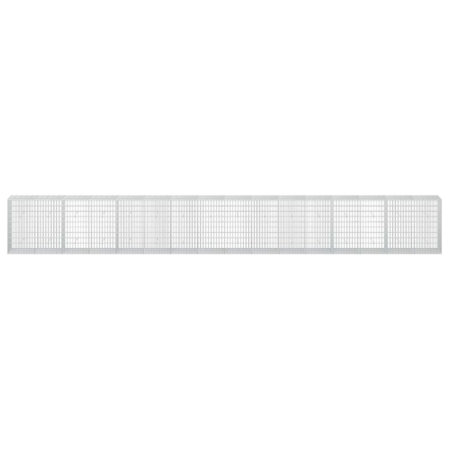 vidaXL Γκαμπιόν με σύρμα 3,5 mm και πλέγμα 5x10 cm 800x50x100 εκ