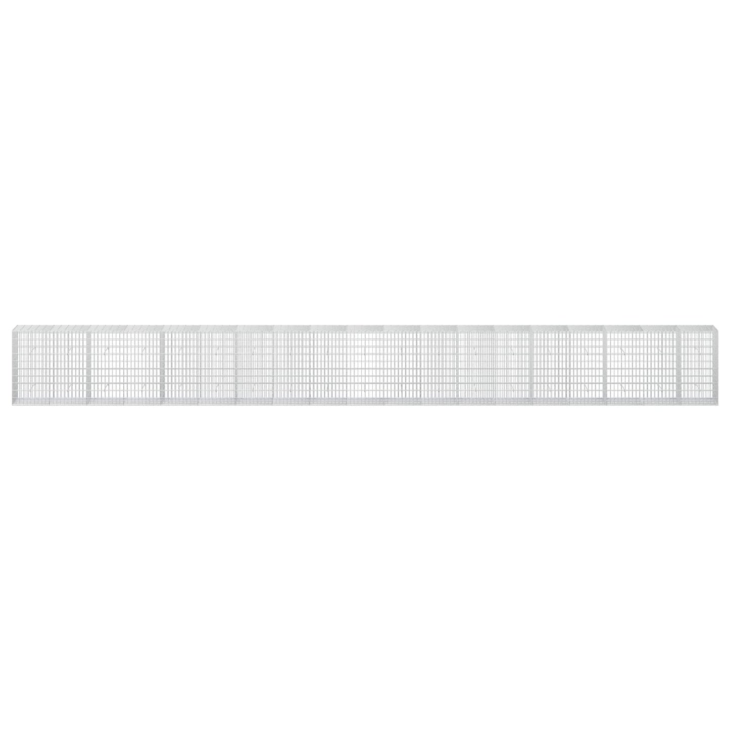 vidaXL Γκαμπιόν με σύρμα 3,5 mm και πλέγμα 5x10 cm 950x50x100 εκ