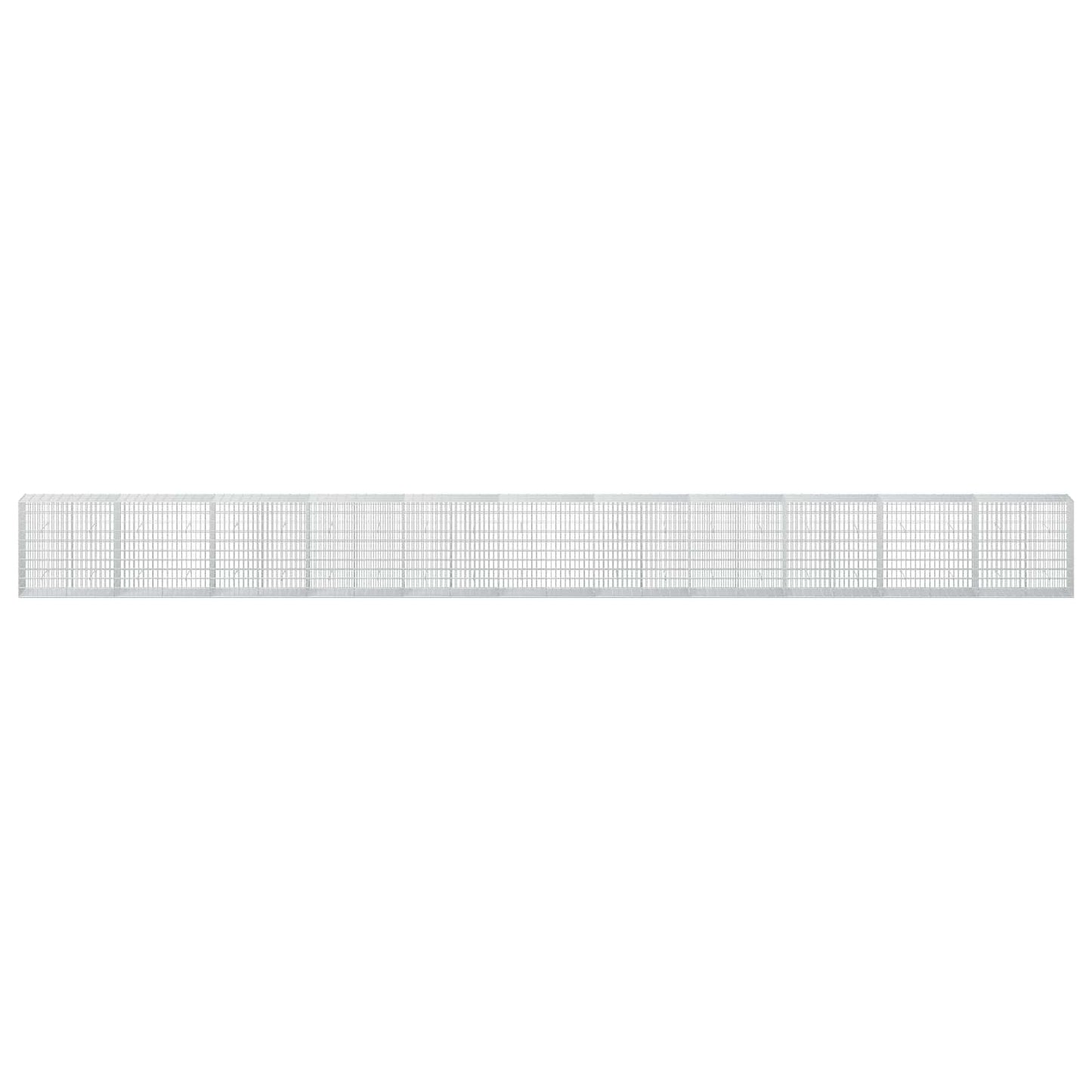 vidaXL Γκαμπιόν με σύρμα 3,5 mm και πλέγμα 5x10 cm 1100x50x100 εκ.