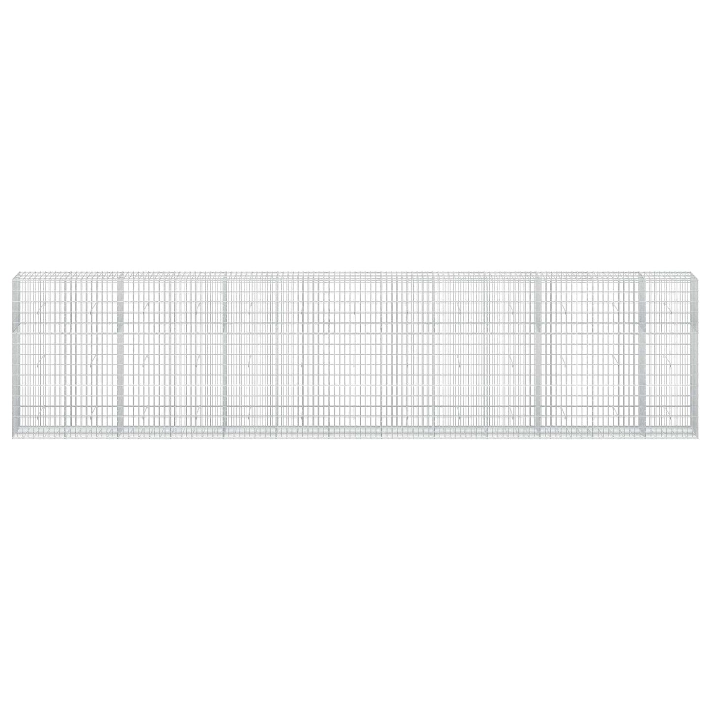 vidaXL Γκαμπιόν με σύρμα 3,5 mm και πλέγμα 5x10 cm 650x50x150 εκ