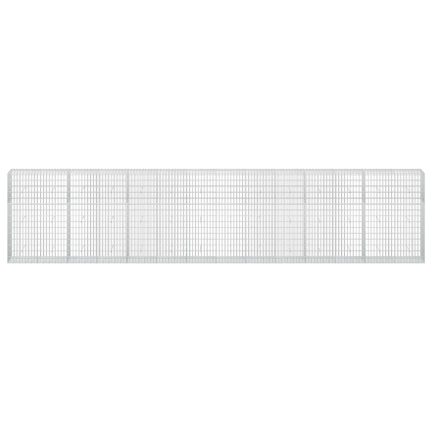 vidaXL Γκαμπιόν με σύρμα 3,5 mm και πλέγμα 5x10 cm 700x50x150 εκ.