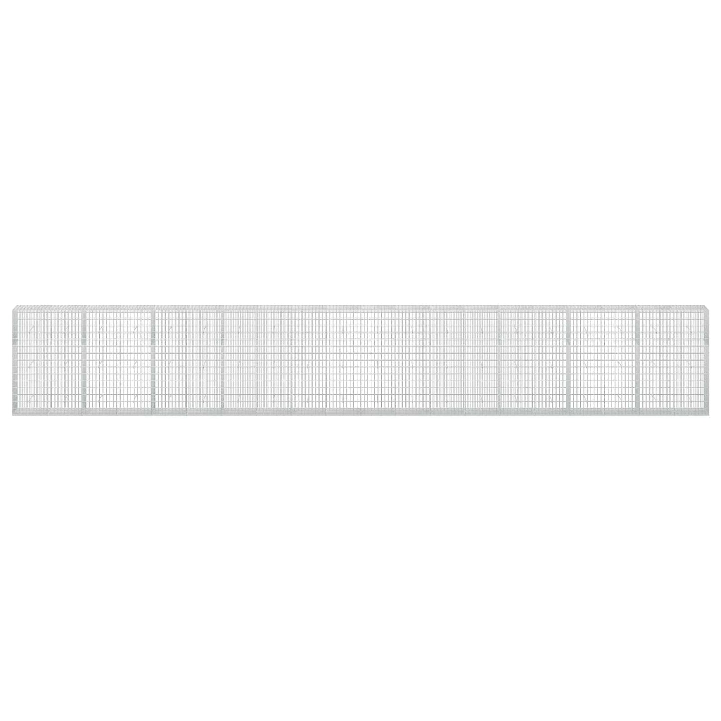 vidaXL Γκαμπιόν με σύρμα 3,5 mm και πλέγμα 5x10 cm 1000x50x150 εκ