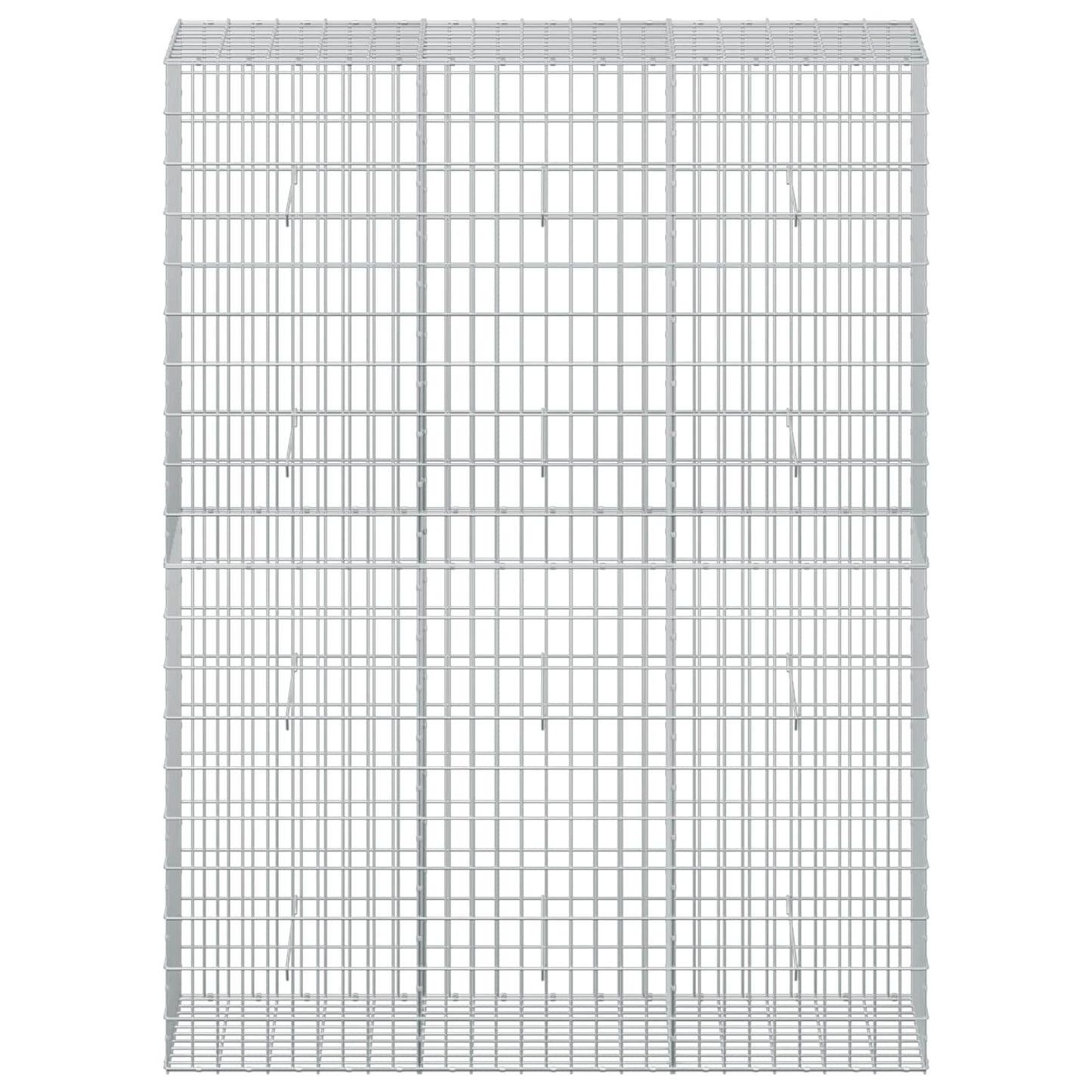 vidaXL Γκαμπιόν με σύρμα 3,5 mm και πλέγμα 5x10 cm 150x50x200 εκ