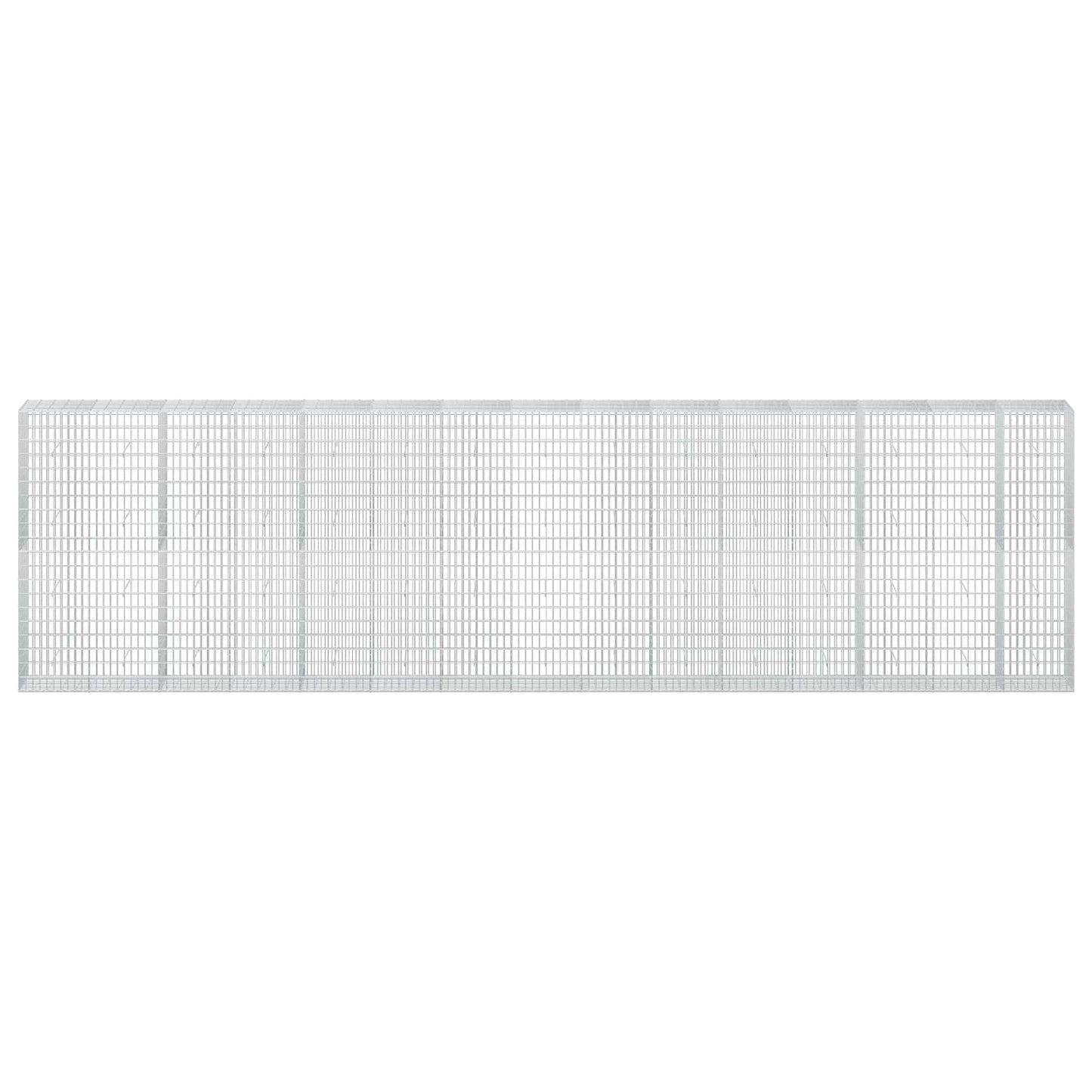 vidaXL Γκαμπιόν με σύρμα 3,5 mm και πλέγμα 5x10 cm 750x50x200 εκ