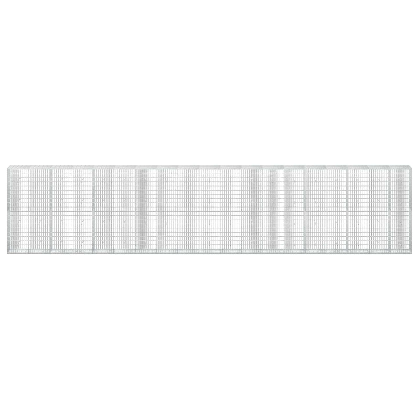 vidaXL Γκαμπιόν με σύρμα 3,5 mm και πλέγμα 5x10 cm 950x50x200 εκ