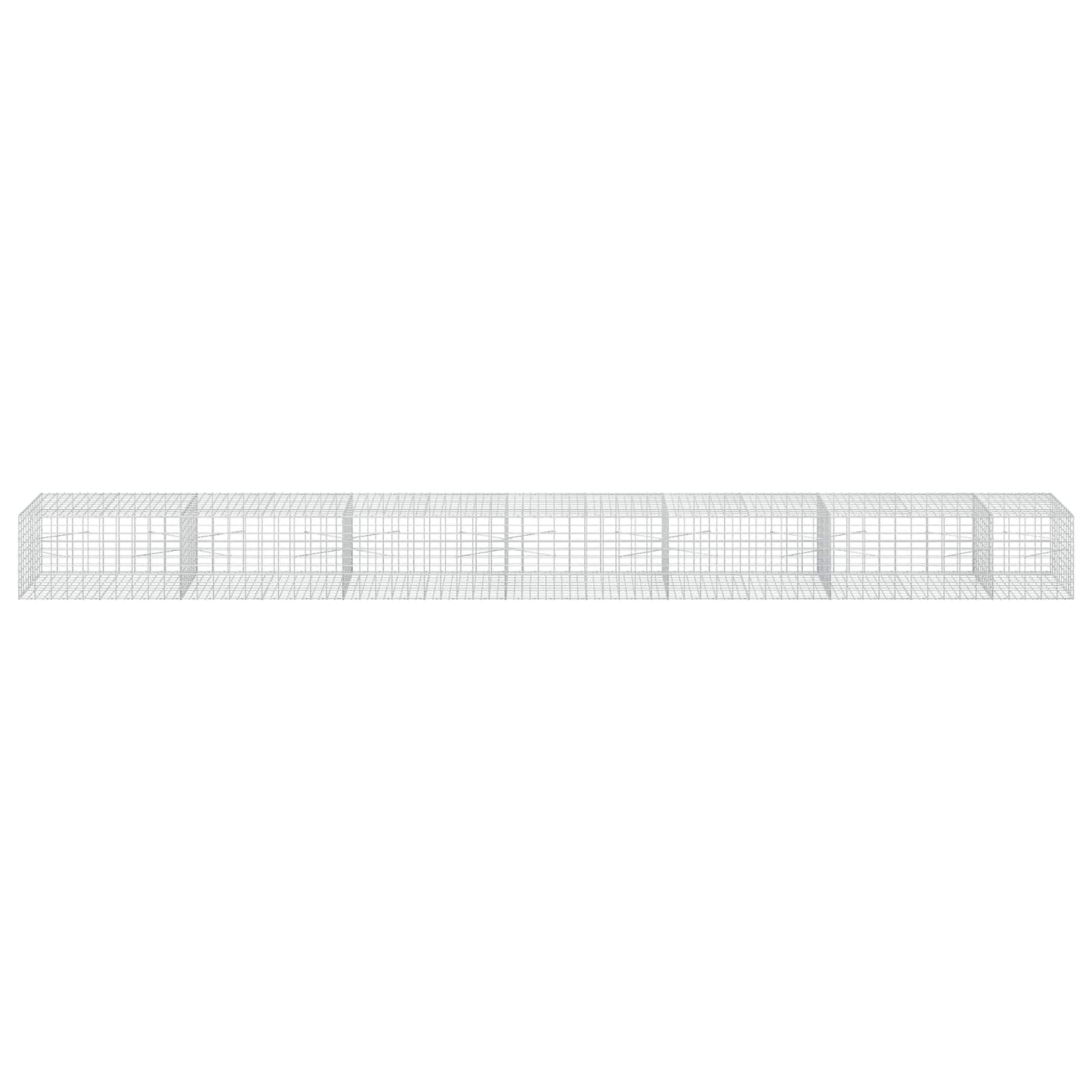 vidaXL Γκαμπιόν με σύρμα 3,5 mm και πλέγμα 5x10 cm 650x100x50 εκ.