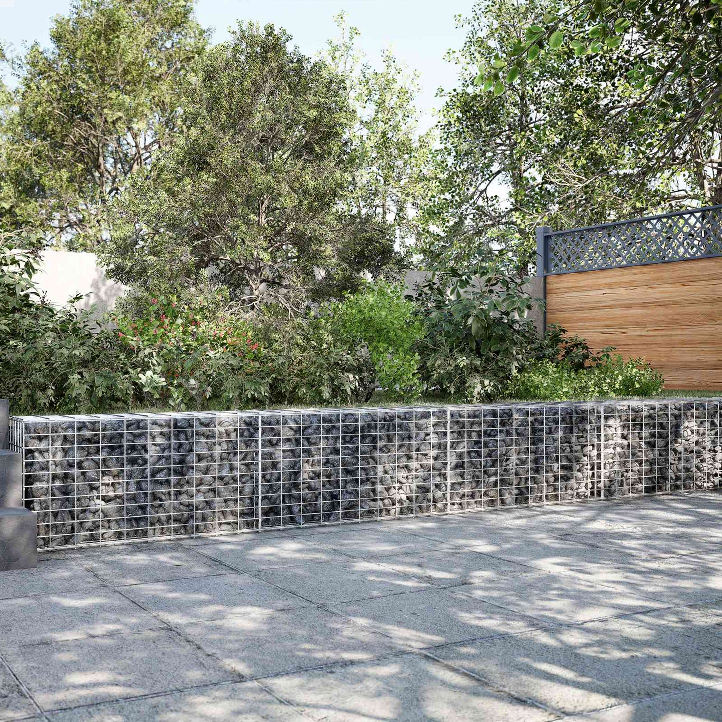 vidaXL Γκαμπιόν με σύρμα 3,5 mm και πλέγμα 5x10 cm 1150x100x50 εκ.