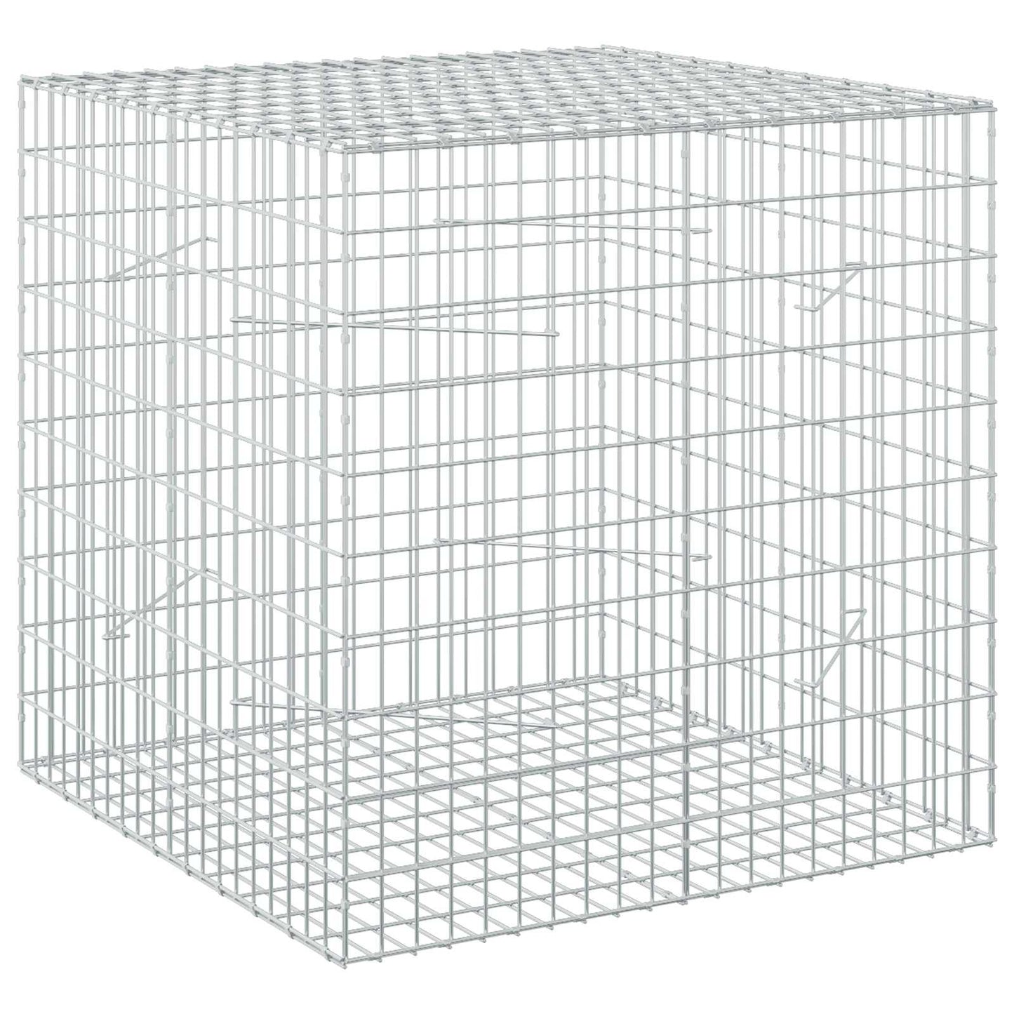 vidaXL Γκαμπιόν με σύρμα 3,5 mm και πλέγμα 5x10 cm 100x100x100 εκ.