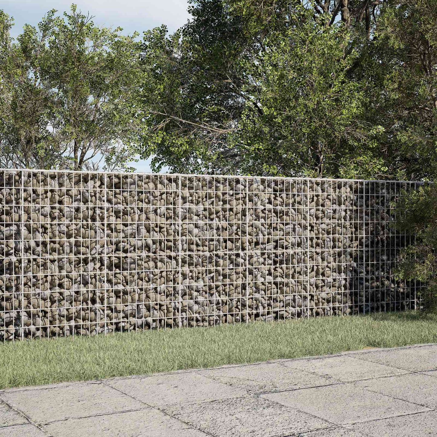 vidaXL Γκαμπιόν με σύρμα 3,5 mm και πλέγμα 5x10 cm 200x100x100 εκ.