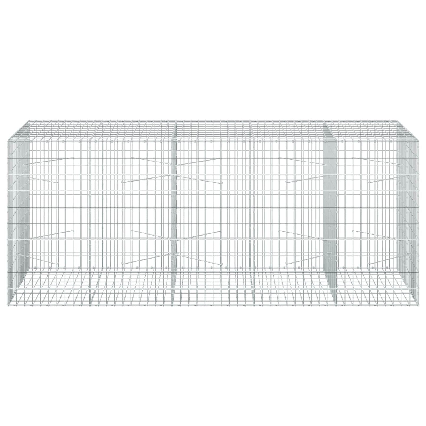 vidaXL Γκαμπιόν με σύρμα 3,5 mm και πλέγμα 5x10 cm 250x100x100 εκ.
