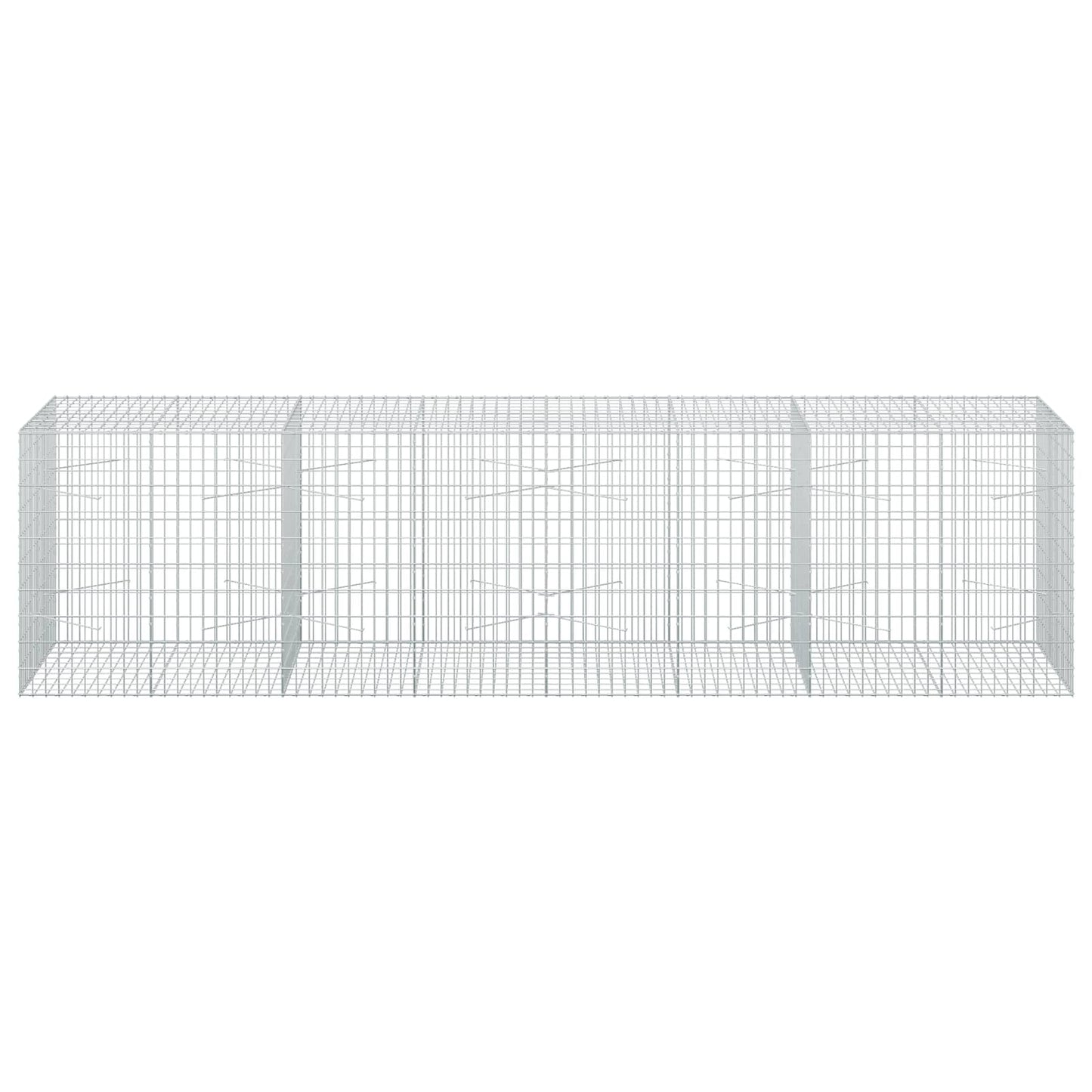 vidaXL Γκαμπιόν με σύρμα 3,5 mm και πλέγμα 5x10 cm 400x100x100 εκ