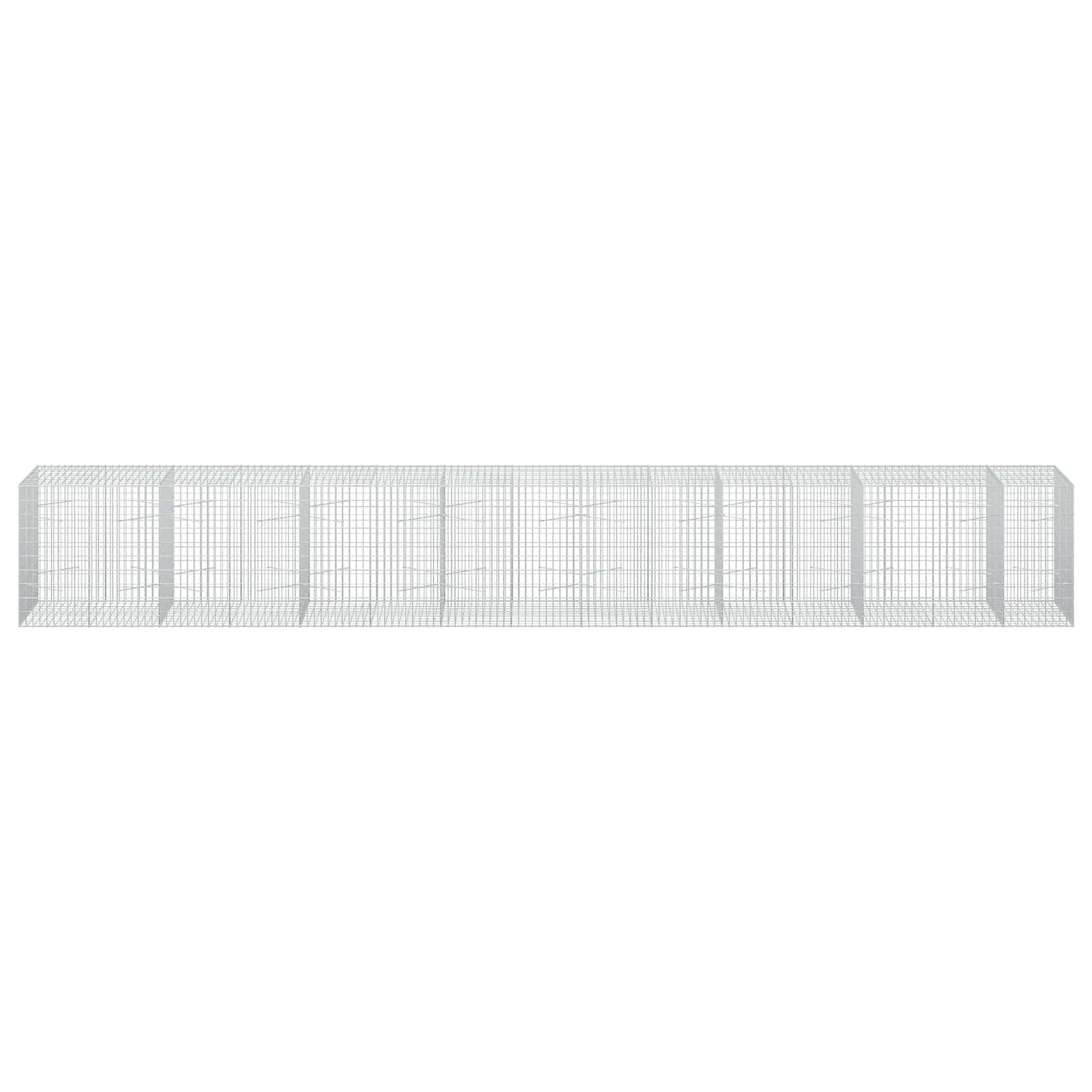 vidaXL Γκαμπιόν με σύρμα 3,5 mm και πλέγμα 5x10 cm 750x100x100 εκ.
