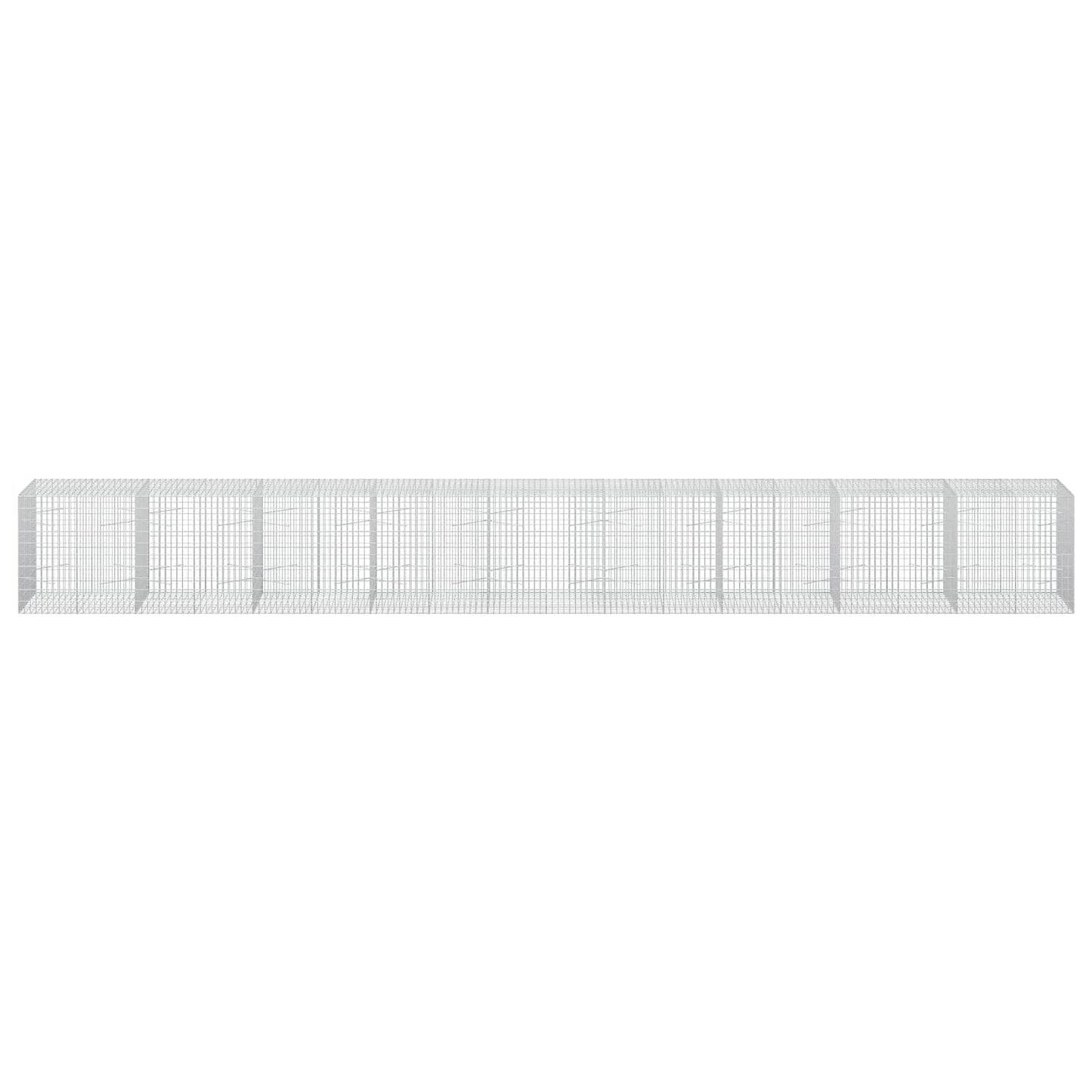 vidaXL Γκαμπιόν με σύρμα 3,5 mm και πλέγμα 5x10 cm 900x100x100 εκ