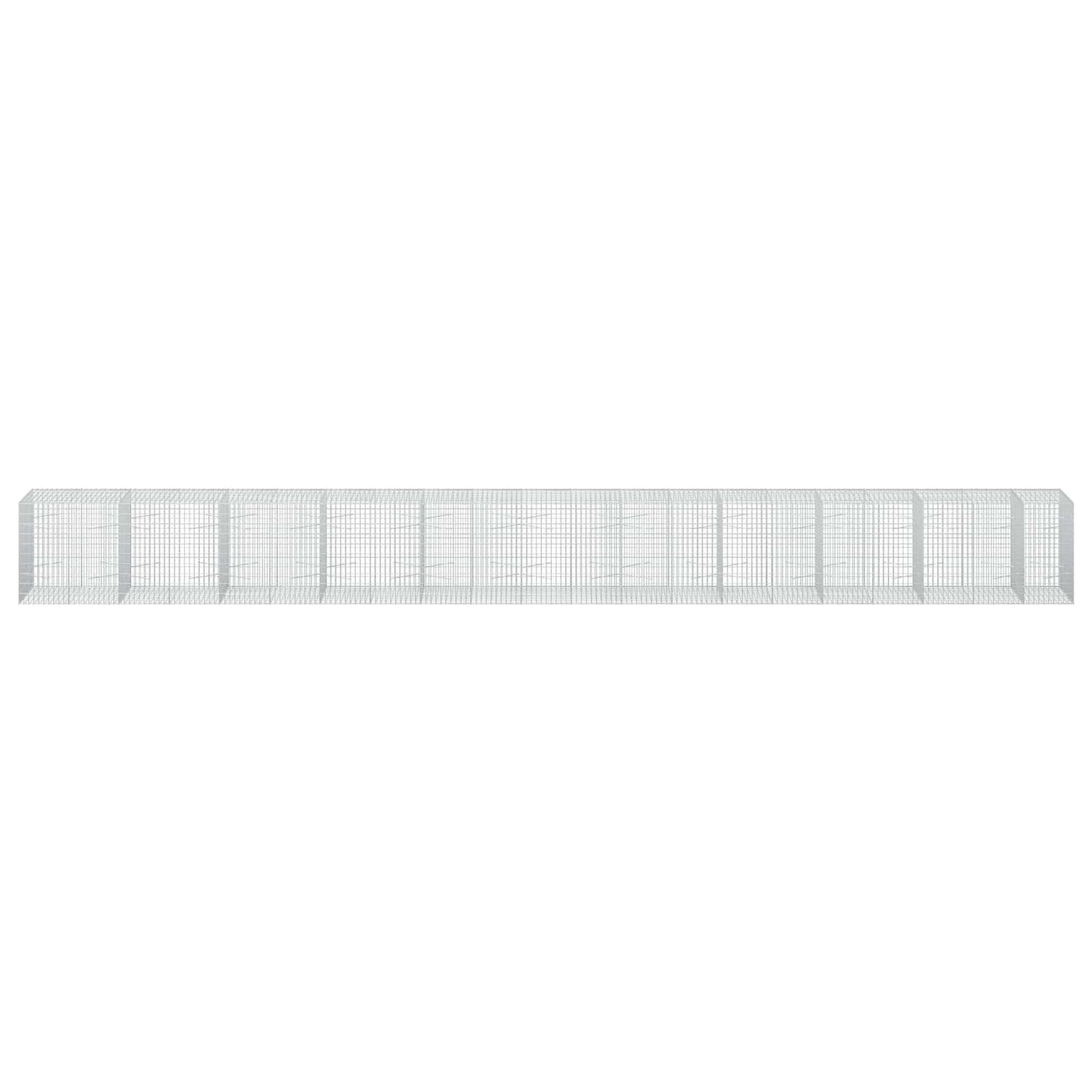 vidaXL Γκαμπιόν με σύρμα 3,5 mm και πλέγμα 5x10 cm 1050x100x100 εκ