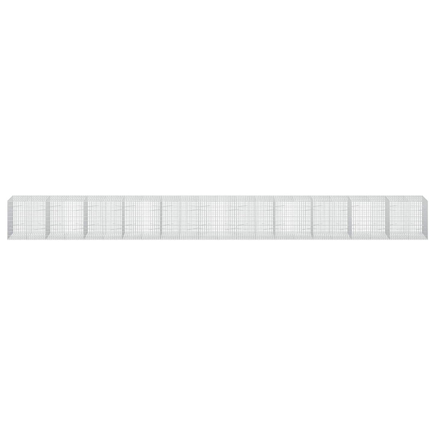 vidaXL Γκαμπιόν με σύρμα 3,5 mm και πλέγμα 5x10 cm 1100x100x100 εκ