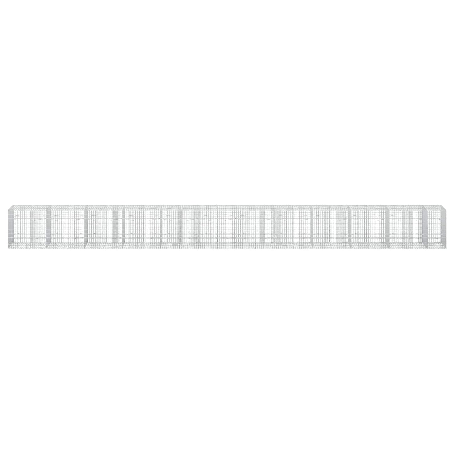 vidaXL Γκαμπιόν με σύρμα 3,5 mm και πλέγμα 5x10 cm 1150x100x100 εκ.