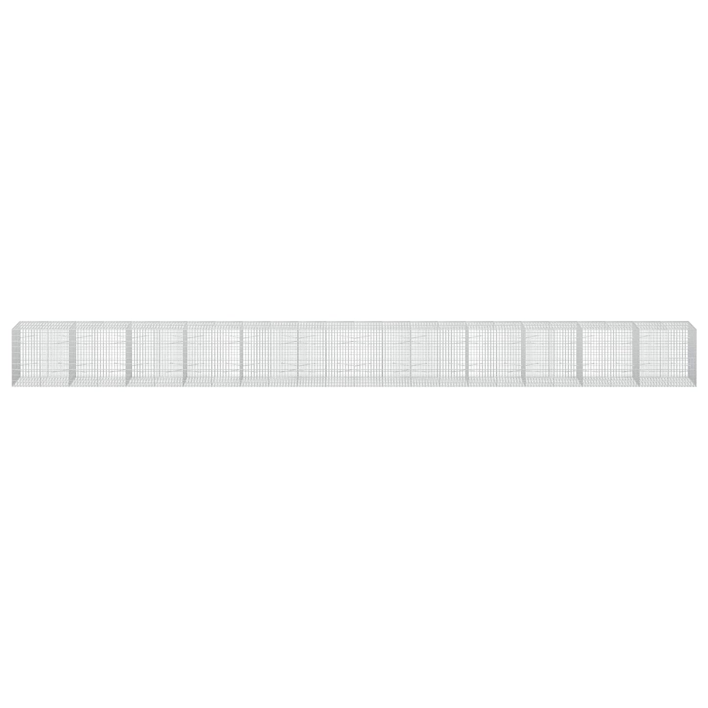 vidaXL Γκαμπιόν με σύρμα 3,5 mm και πλέγμα 5x10 cm 1200x100x100 εκ