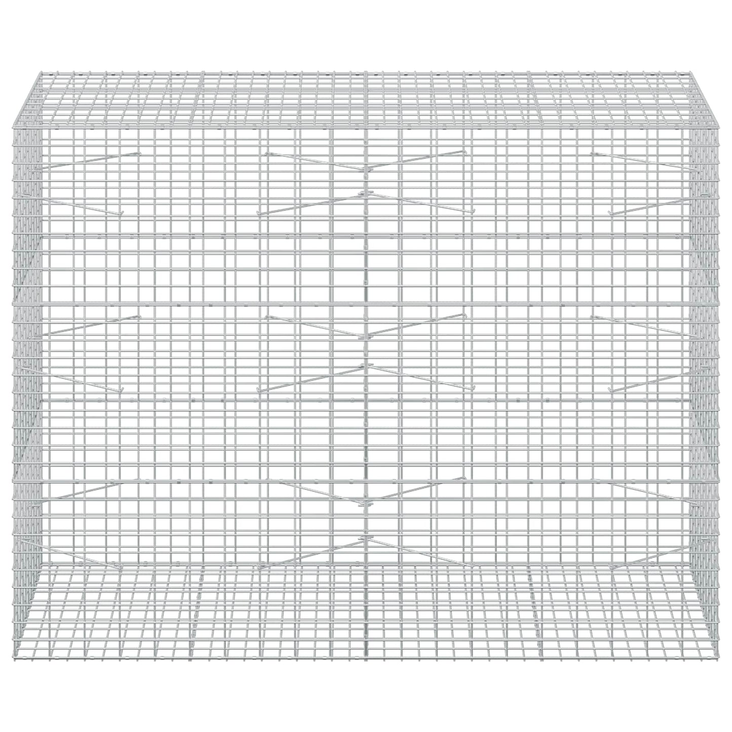 vidaXL Γκαμπιόν με σύρμα 3,5 mm και πλέγμα 5x10 cm 200x100x150 εκ.