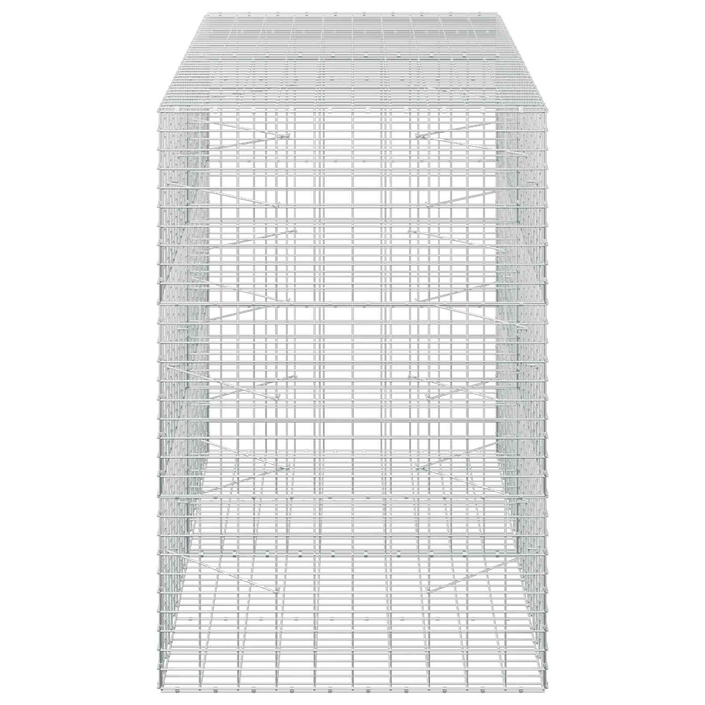 vidaXL Γκαμπιόν με σύρμα 3,5 mm και πλέγμα 5x10 cm 200x100x150 εκ.
